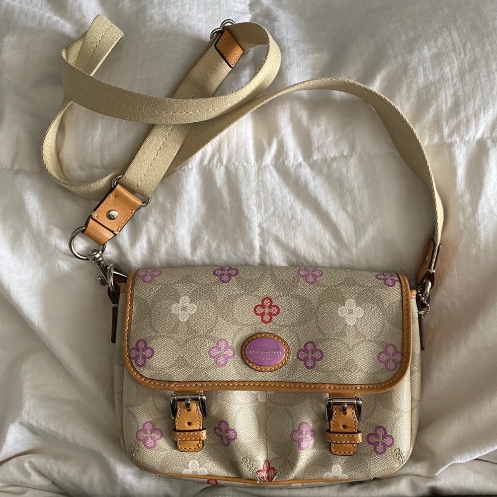 Coach tan crossbody bag
